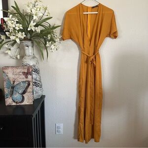 SHEIN Golden Yellow Belted Jumpsuit